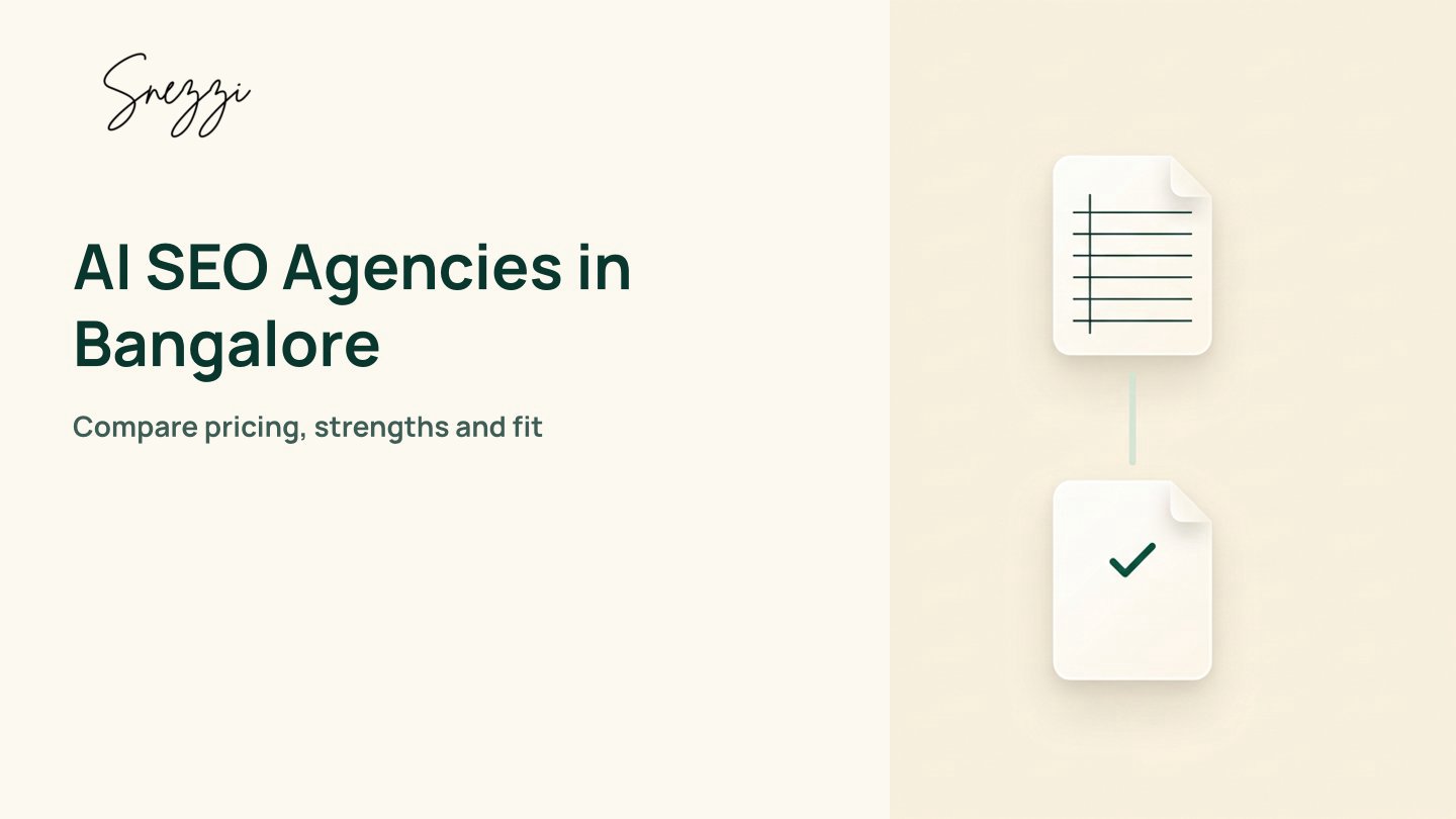 Best AI SEO Agencies in Bangalore for 2026 (Pricing, Pros and Cons)
