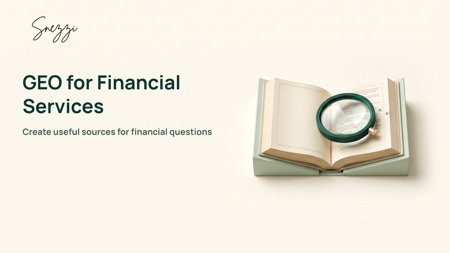 GEO for Financial Services: Get Cited in AI Money Questions