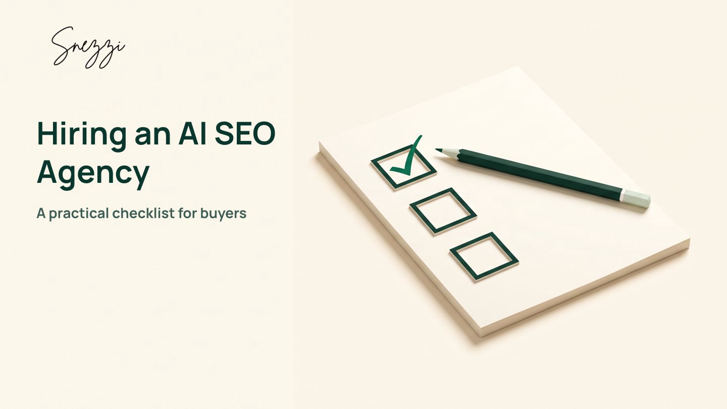 How to Hire an AI SEO Agency: A Buyer’s Checklist