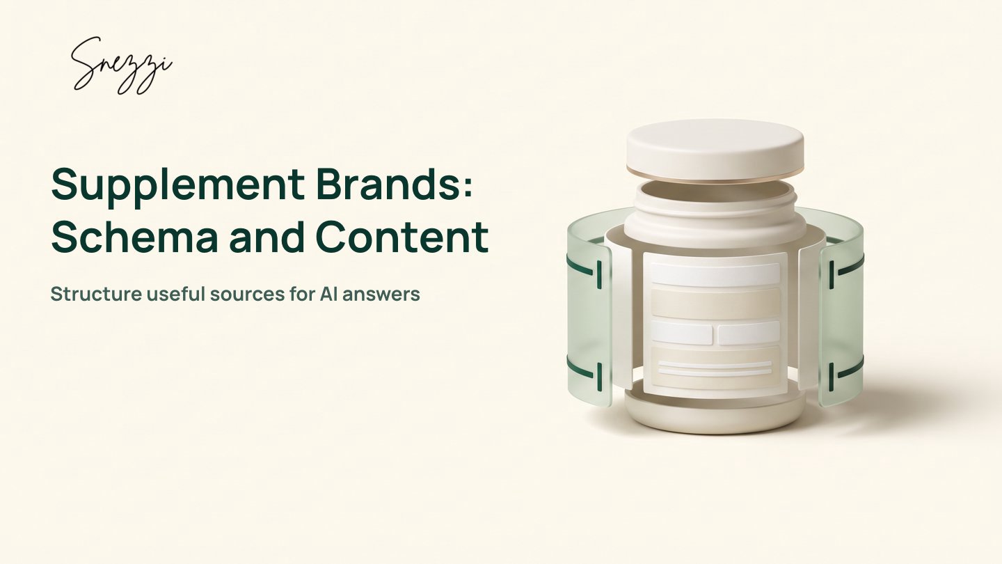Schema and Content Patterns That Get Supplement Brands Cited in AI Answers