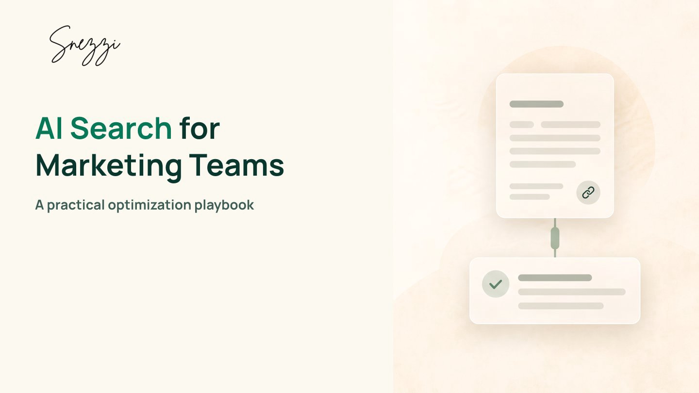 AI Search Optimization Playbook for Marketing Teams