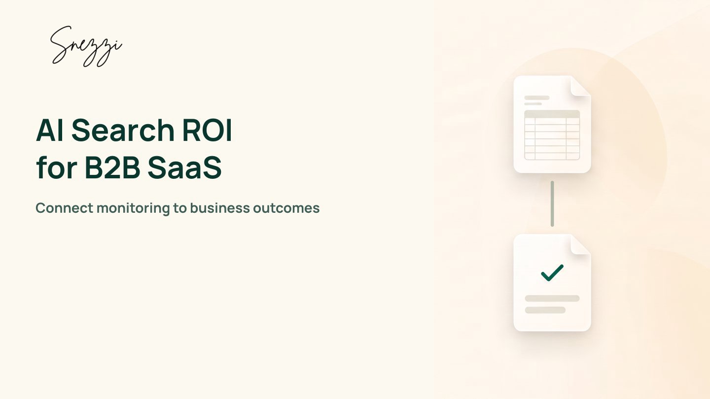 AI Search Monitoring ROI for B2B SaaS Explained