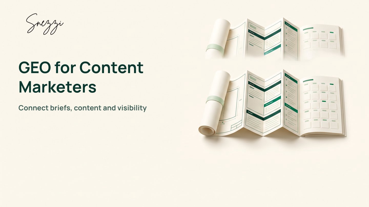 The GEO Blueprint for Content Marketers: From Brief to Ranking