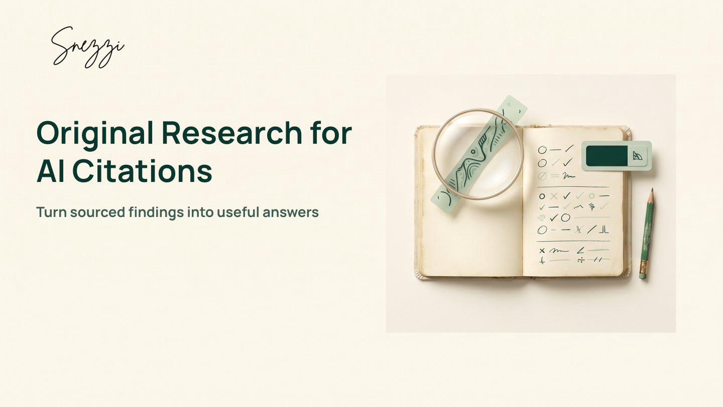 Original Research for AI Visibility: Data to Answers