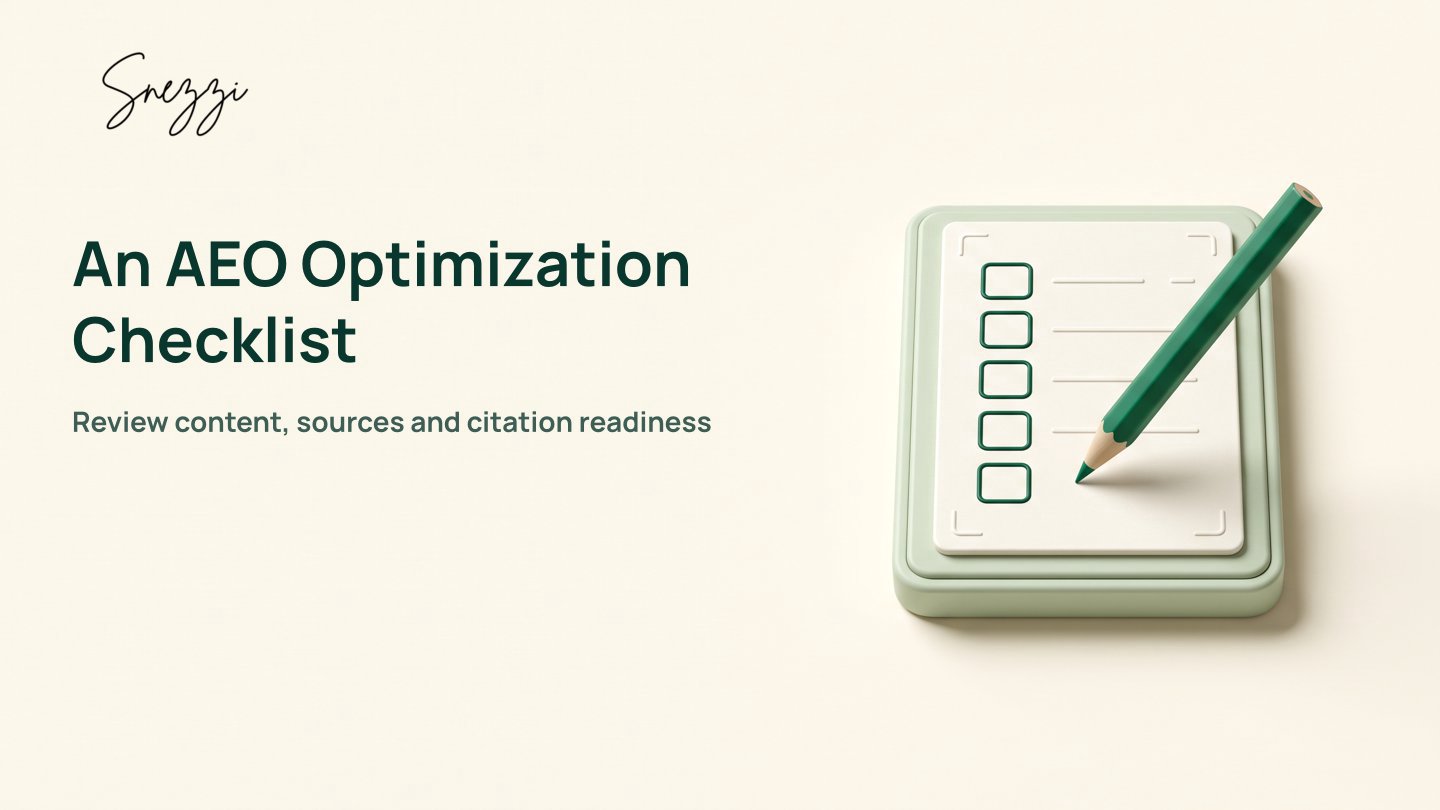 AI Answer Engine Optimization Checklist for Faster Citations