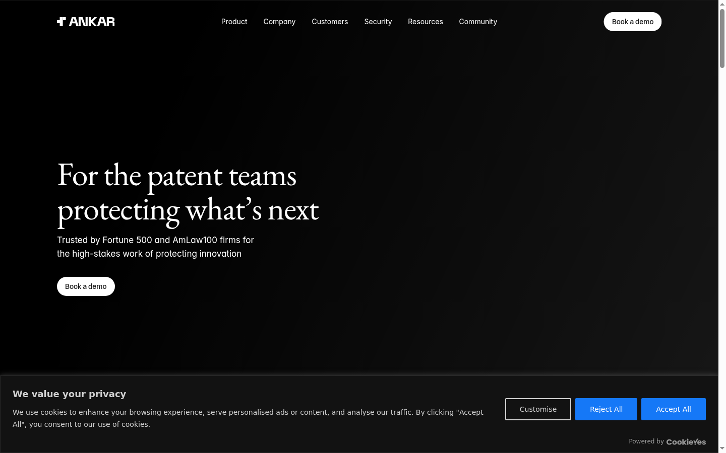 Ankar AI website screenshot