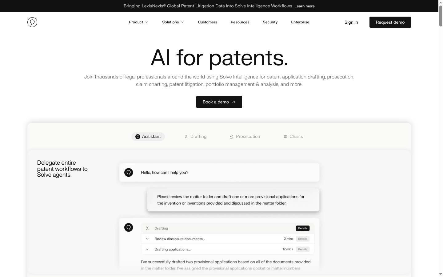 Solve Intelligence website screenshot