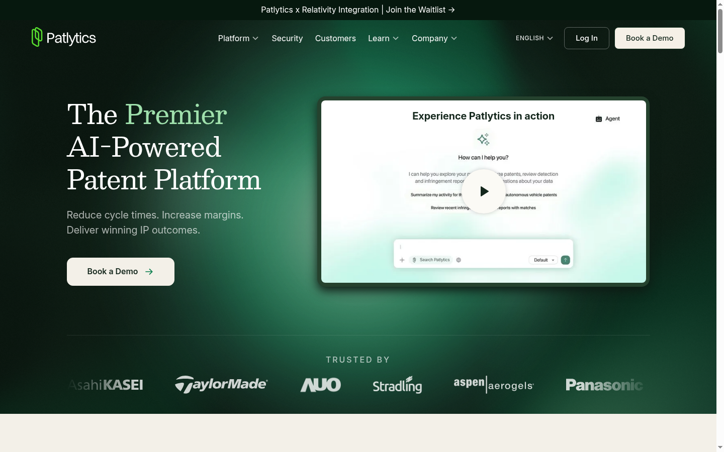Patlytics website screenshot