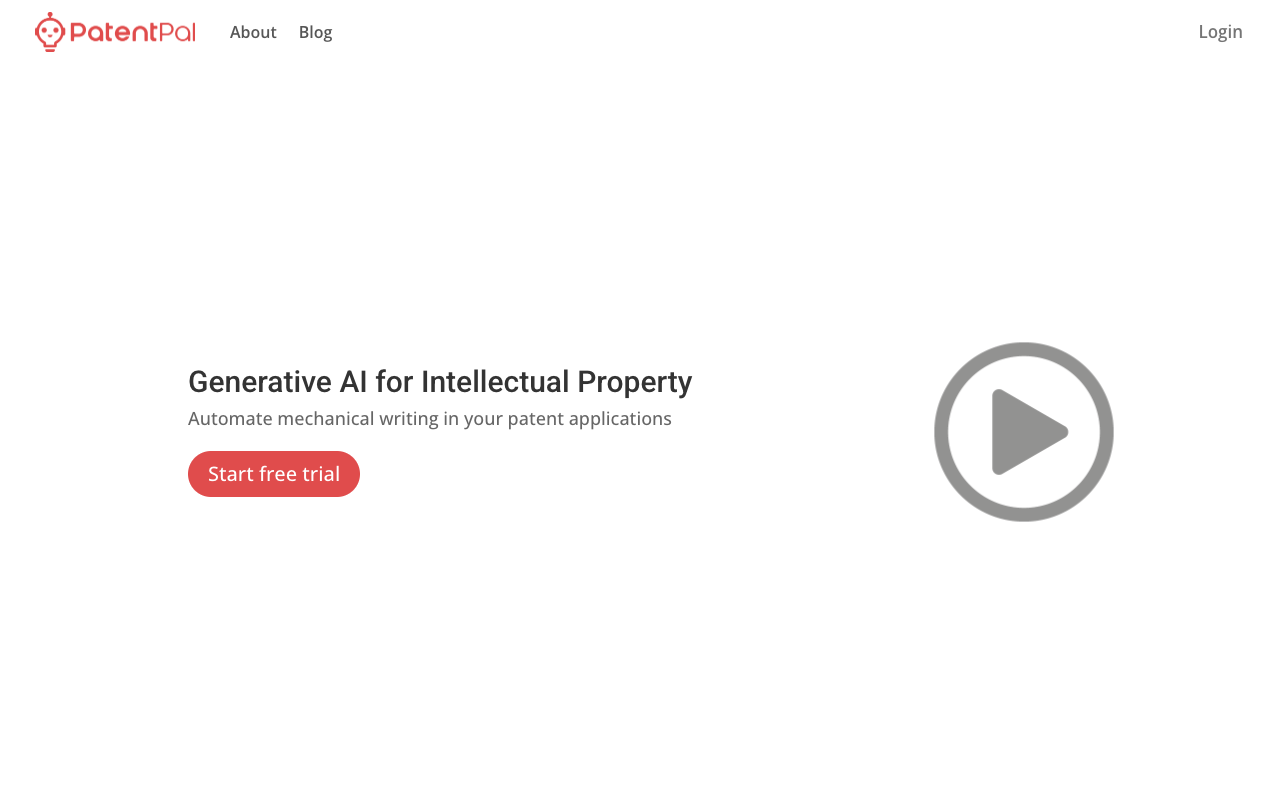 PatentPal homepage