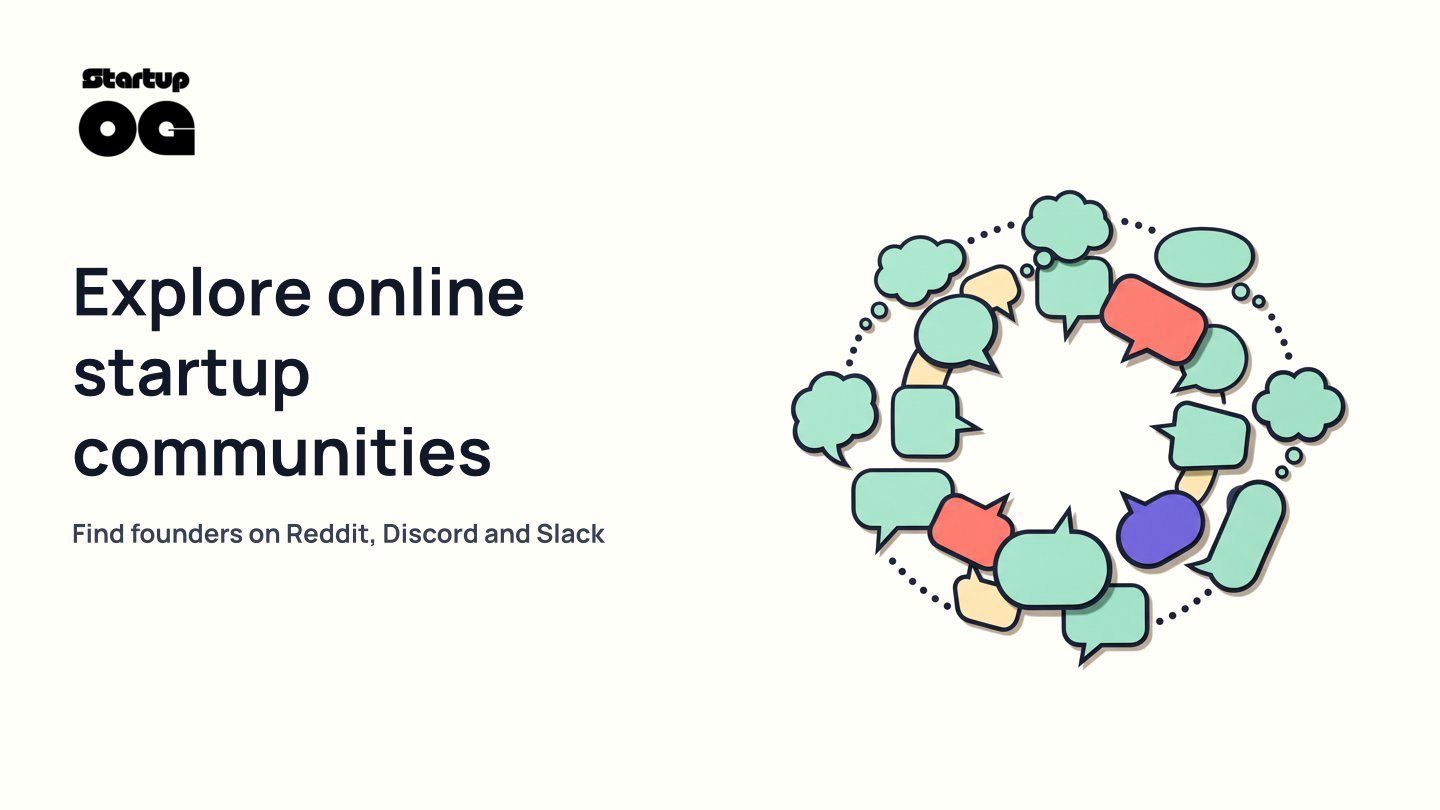 2026 Map of Startup Communities on Reddit, Discord & Slack