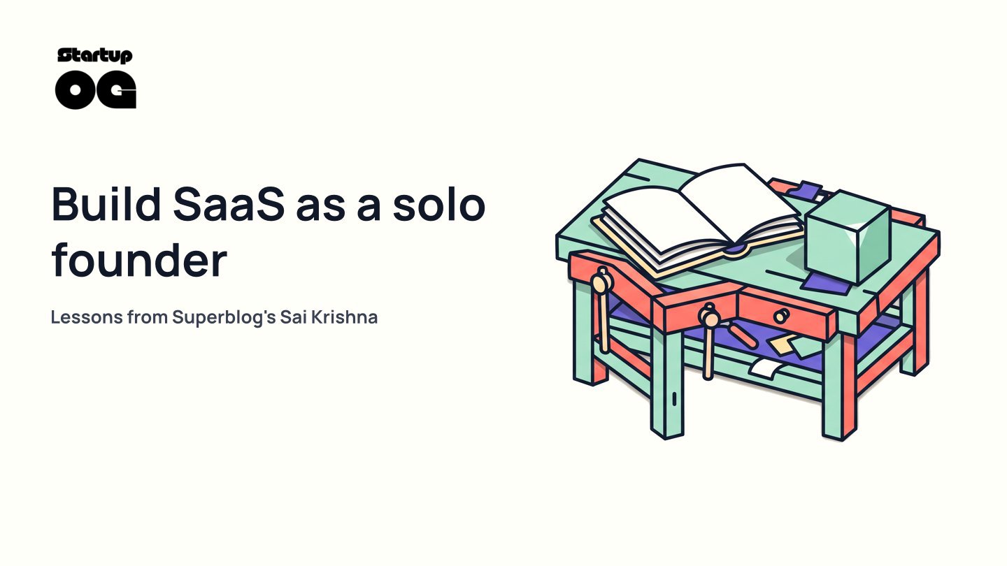 Building a Successful SaaS as a Solopreneur: Insights from Sai Krishna, Founder of Superblog